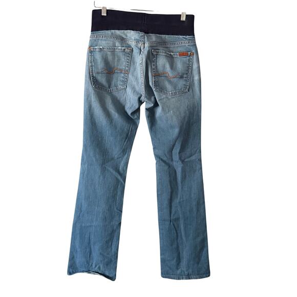 7 For All Mankind A Pea In The Pod Maternity Boot Cut Flare Jeans Size 31 - Picture 4 of 7